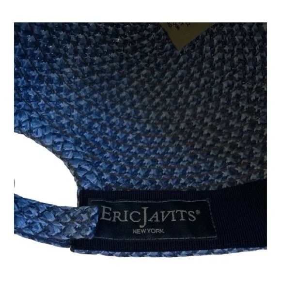 Eric Javits Mondo Woven Cap Cornflower Blue S/M - Picture 5 of 7